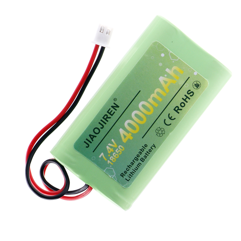 18650 7.4V lithium battery 4000mAh rechargeable 18650 battery pack for megaphone speaker with protection board 7.4V XH2.54 PLUG