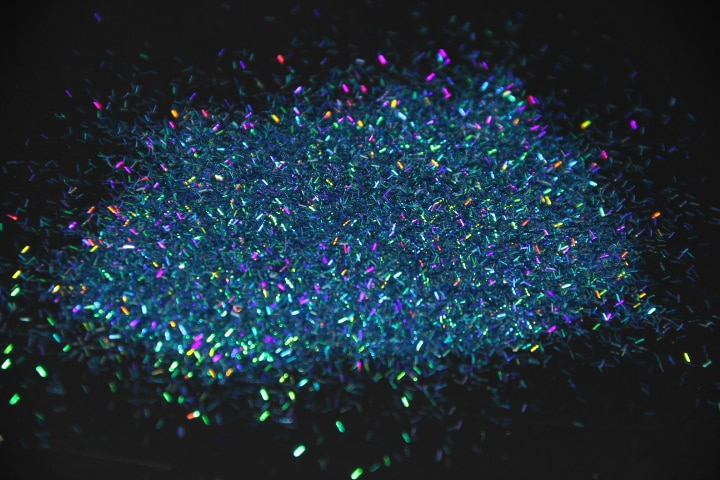 Blauw Holografische Solventbestendige Glitter Bars Nail Art Craft Strip korte bar vorm kleur 0.2*1 MM glitter