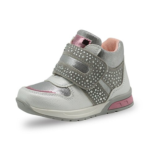 Apakowa-bottines à strass pour filles, chaussures à la , souples de printemps, pour filles, chaussures de marche en plein air, antidérapantes: silver / 5.5