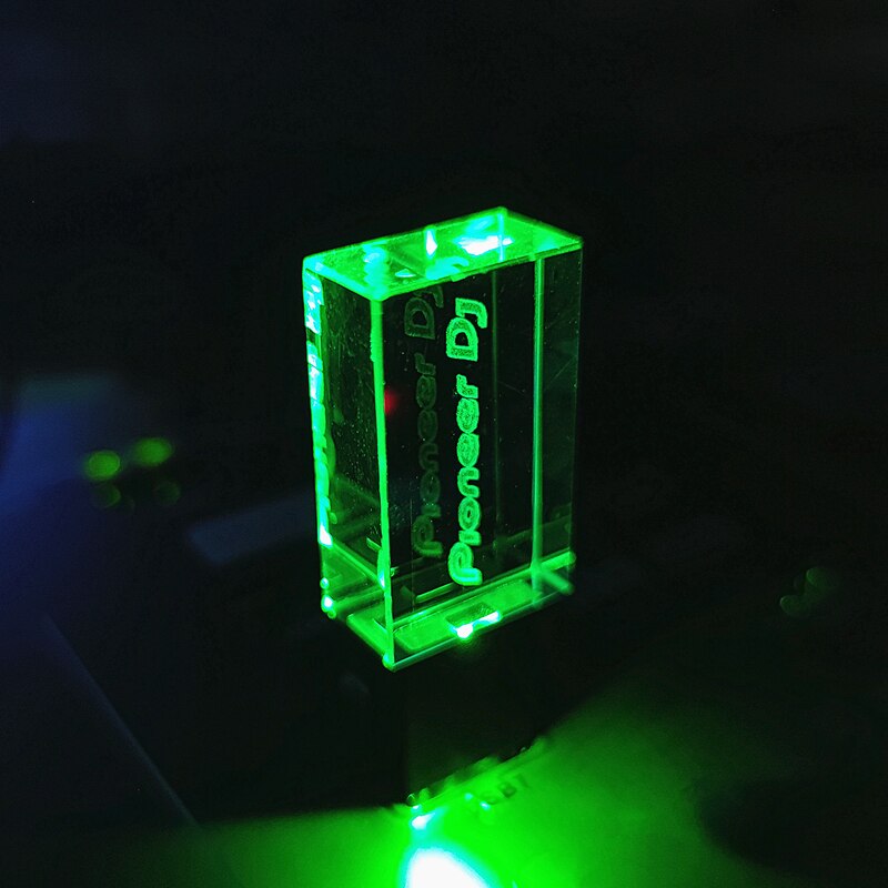 Brand Usb 3.0 High Speed Schrijven Lezen Kleurrijke Led Licht Dj Premium Led Pendrive Met Doos 16Gb 32gb 64Gb 128Gb: 3.0 32GB / Green LED