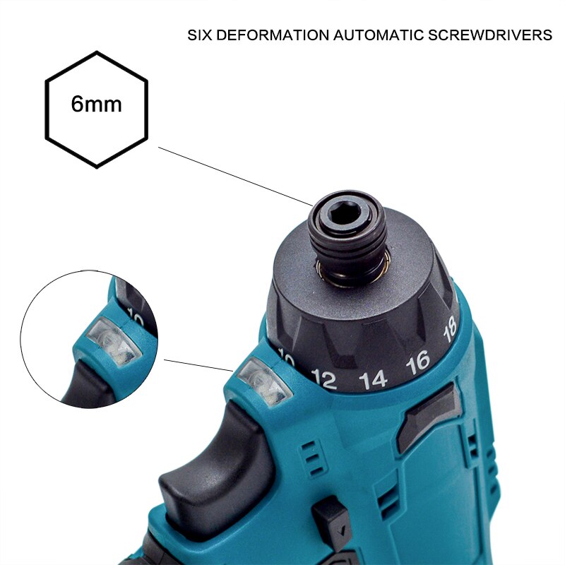 12V Lithium-ion Battery Cordless Screwdriver Electric Drill Hole Electrical Screwdriver Hand Driver Wrench Power Tools