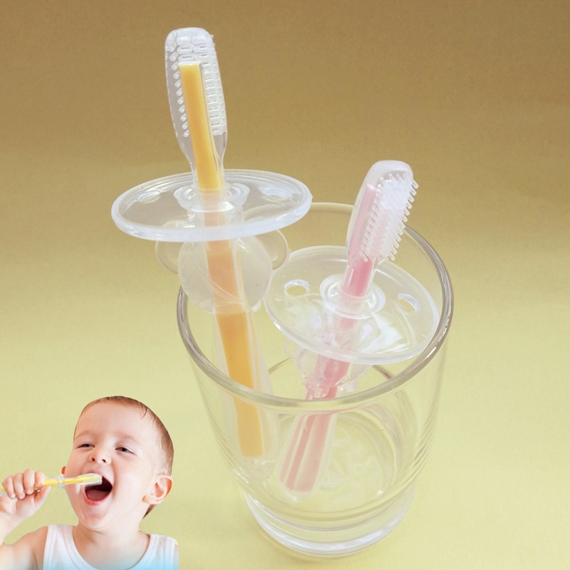 1pc Baby Toothbrush Soft Anti Slip Handle Cartoon For Toddler Kids Newborn Oral Care