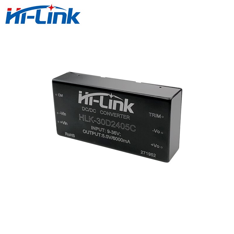 Hi-Link 5V 6A output DC DC step down converter 9-36V Input HLK-30D2405C 91% efficiency isolated dc dc