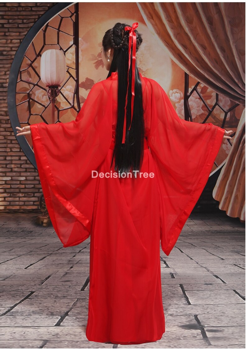 women hanfu dance costume uniform tang suit dress chinese traditional dresses princess costume oriental ancient suit: color2 / L