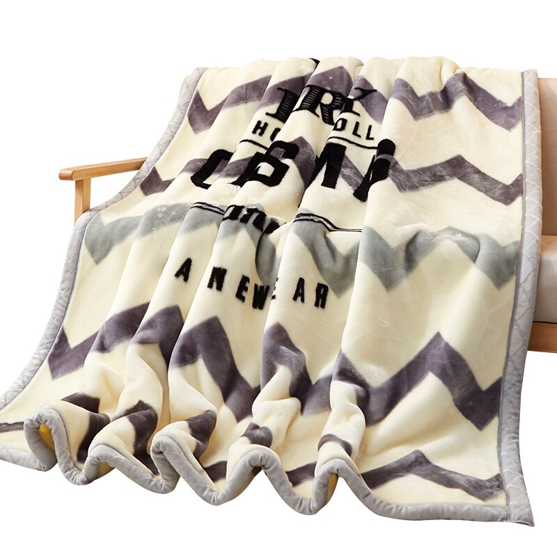 Cartoon Double-Side Winter Dikke Raschel Dekens Kids Adult Leuke Bed Spread Super Zachte Worp Deken