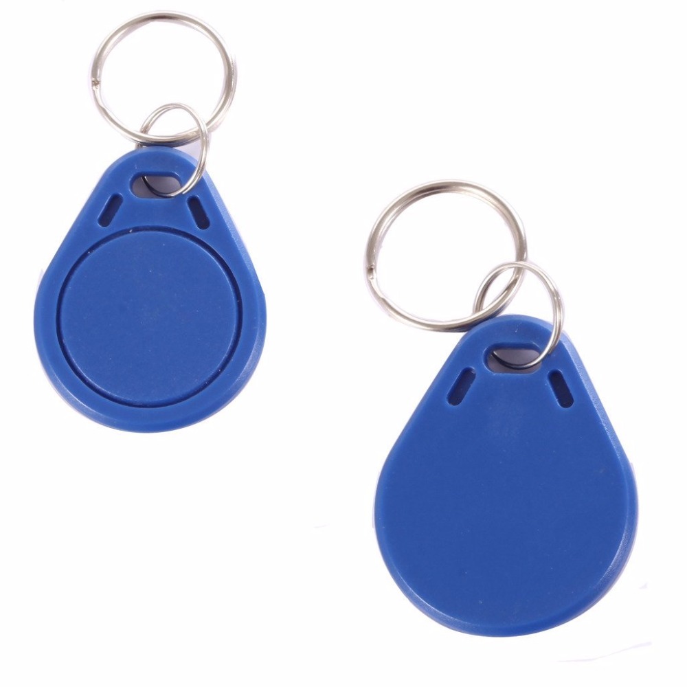 OBO HANDS RFID Keyfob Card Badge Readable MF 1K S50 Chip 13.56MHz Proximity IC Keyfobs NFC Keychain Token Brand (Pack of 50)