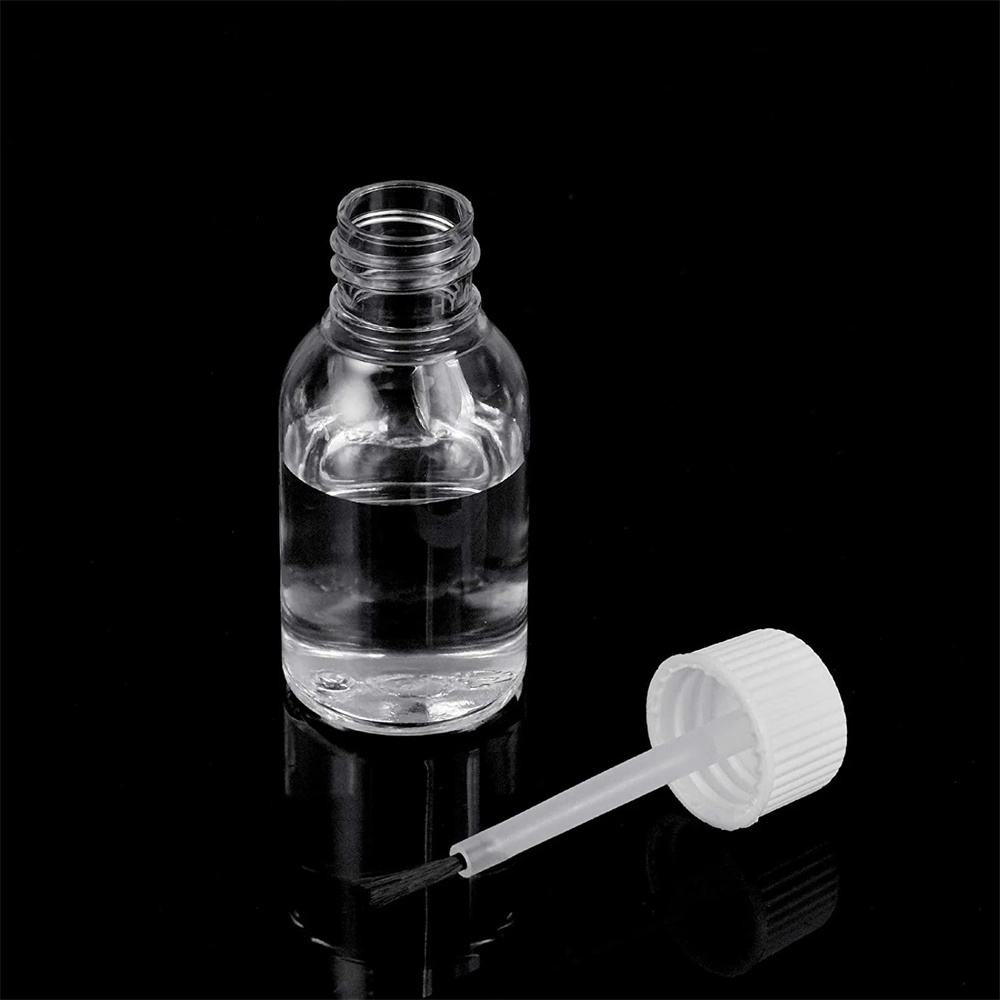 Frascos recargables de plástico para esmalte de uñas, botellas de almacenamiento de retoque con tapa de cepillo, contenedores para manualidades Diy, 5ml, 10ml, 15ml, 20ml, 30ml
