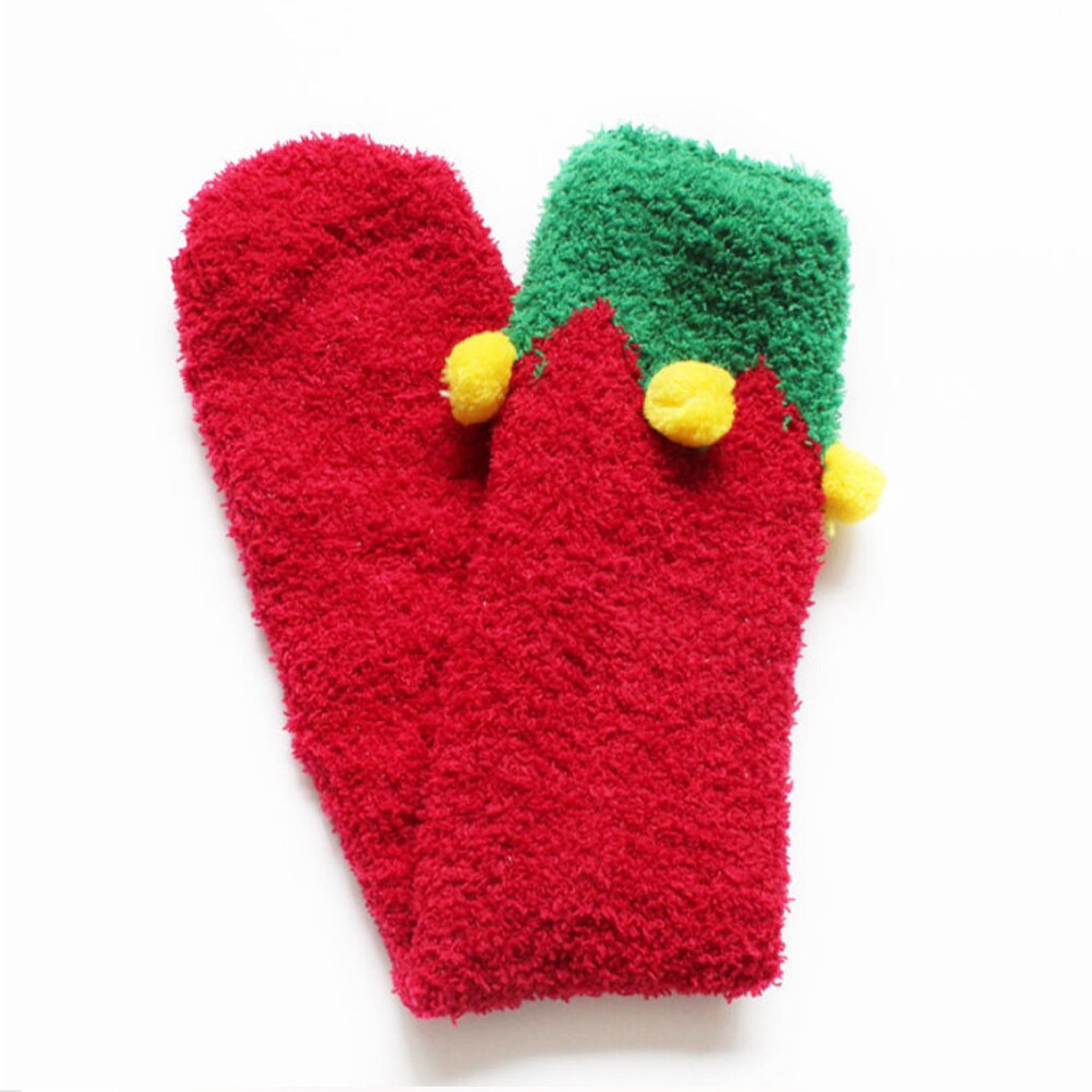 Kinderen baby meisjes jongens pluche koraal fleece sokken peuter kinderen kerst print kniehoog winter warme zachte vloer sokken 0-10y