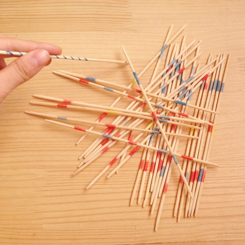 Traditional Mikado Spiel Wooden Pick Up Sticks Set Traditional Game With Box Toy L4MC