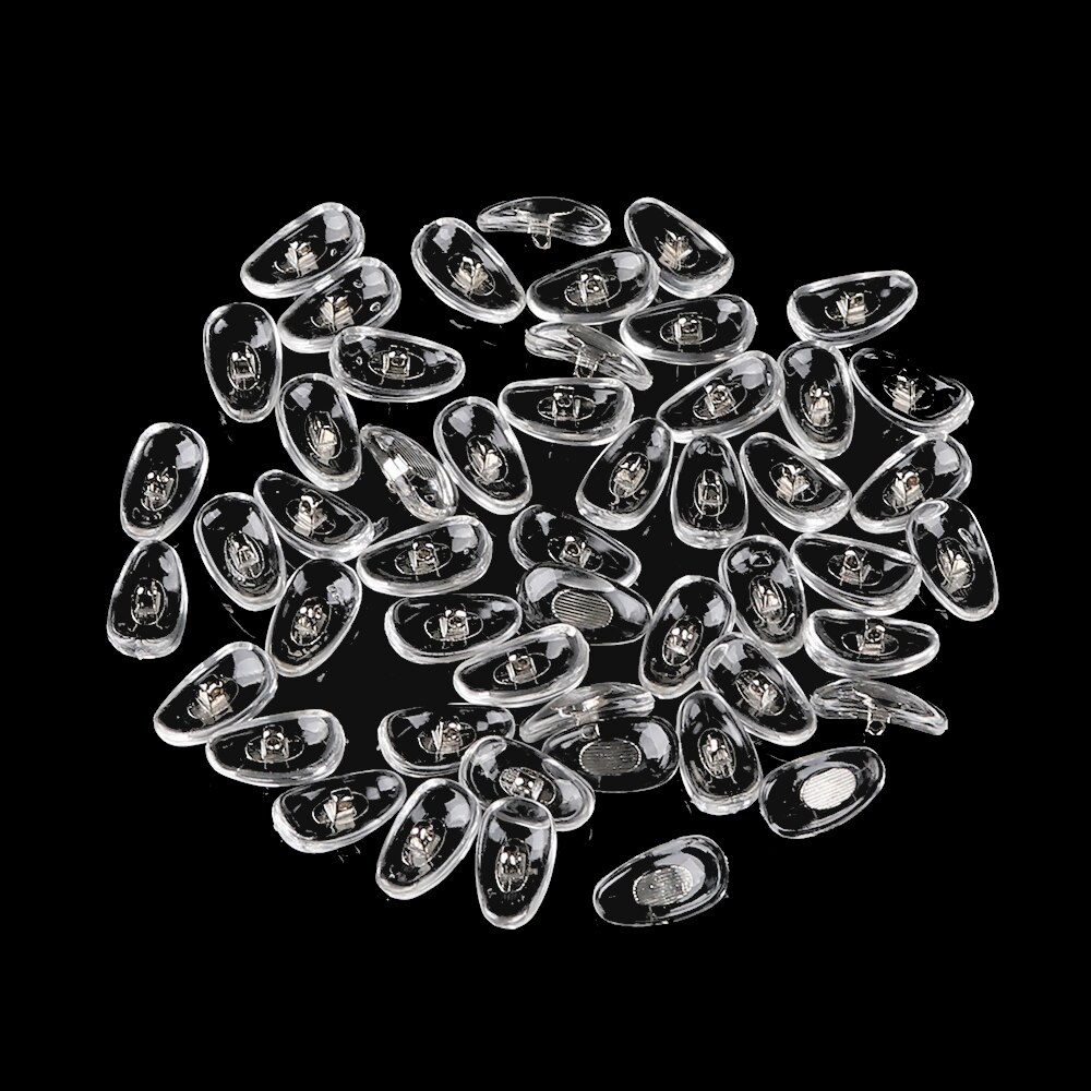 25Pairs Siliconen Neus Pads Voor Glazen Witte Anti-Slip Neus Pads Soft Eye Care Tools Voor Brillen