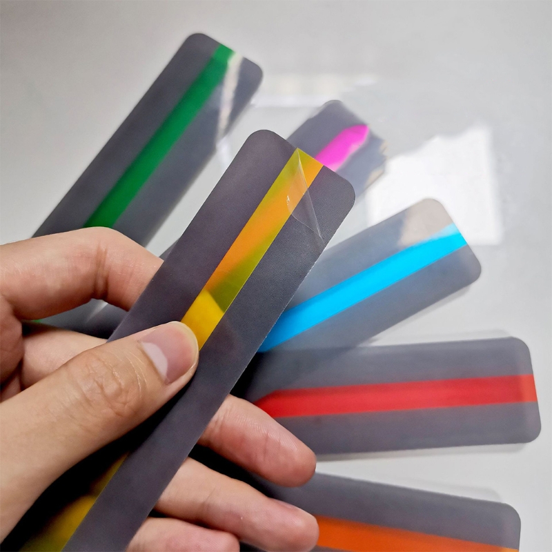 8 sztuk przezroczysty kolor czytanie przewodnik paski szkolne wyróżnij kolorowe nakładki zakładka dla osób dysleksji