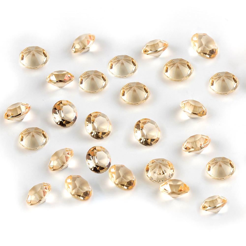 OurWarm 1000PCS 4.5mm Crafts Diamond Confetti Table Scatters Crystals Centerpiece Festive Party Supplies Wedding Decoration: gold