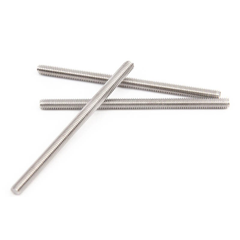 M6 x 150mm 304 Stainless Steel Fully Threaded Rod Bar Studs Hardware 5 Pcs