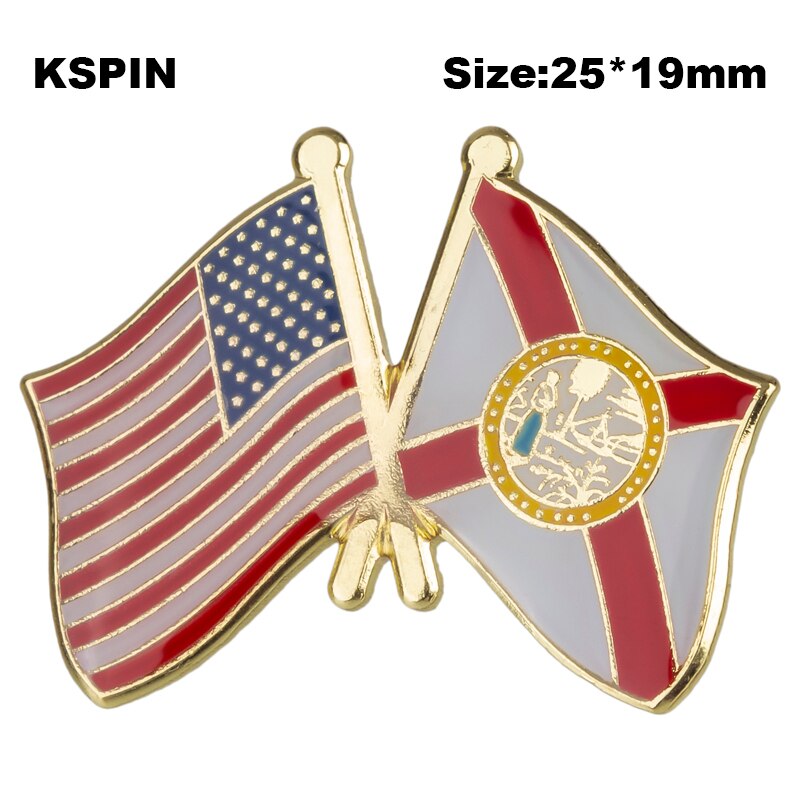 Usa Vlag Badge Vriendschap Land Vlag Badge Vlag Broche Nationale Vlag Revers Pin Internationale Reizen Pins Collecties: XY0668