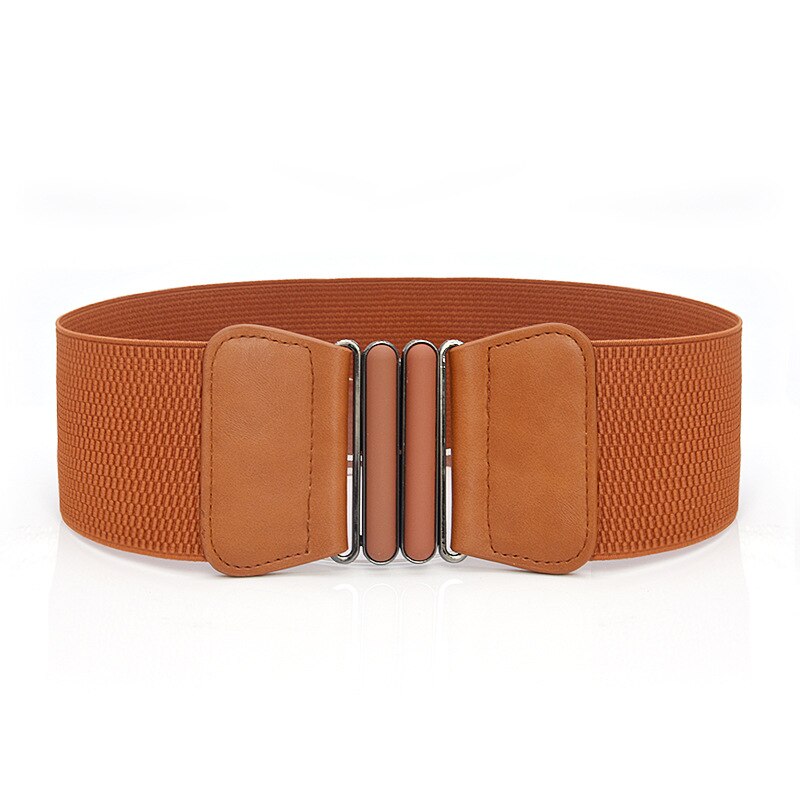 Cinturón elástico para mujer corsé negro elástico faux cuero cinturones para mujer boda accesorio vestido cintura costura cintura ancha sello