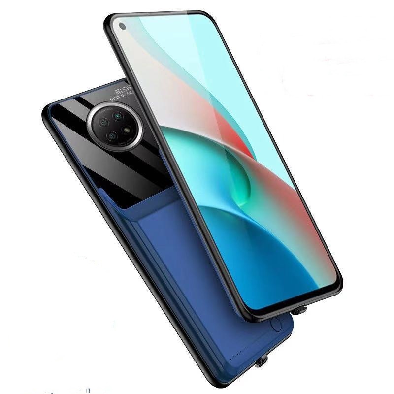 10000Mah Batterij Lader Case Voor Voor Redmi Note9 Siliconen Schokbestendig Power Case Voor Xiaomi Redmi Note9 Pro Powerbank Cover