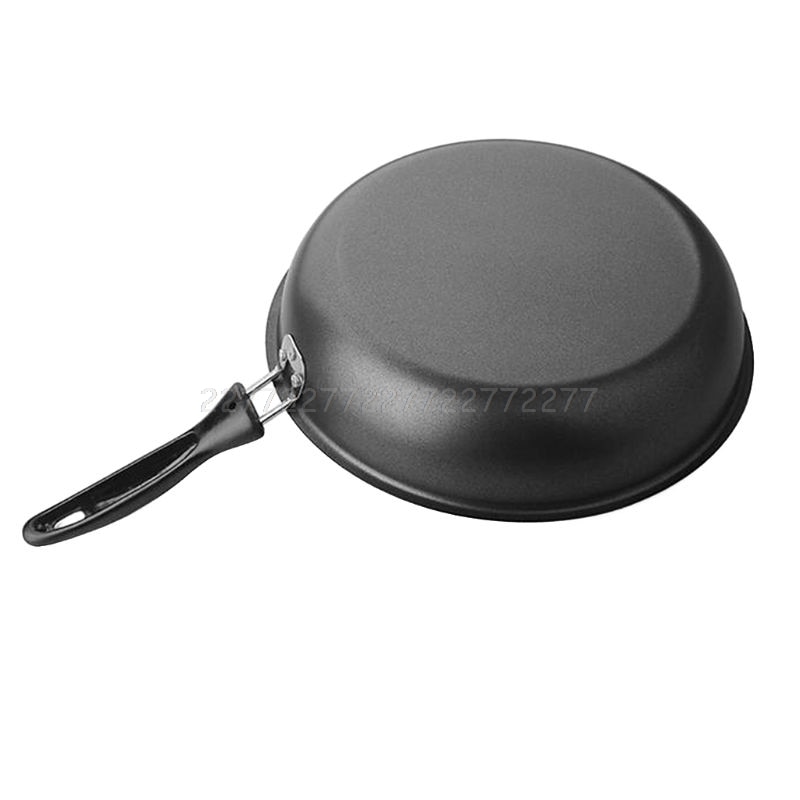 Mini kogepande non-stick jern stegepande belægning bærbare stegte æg med langt håndtag til morgenmad  n24