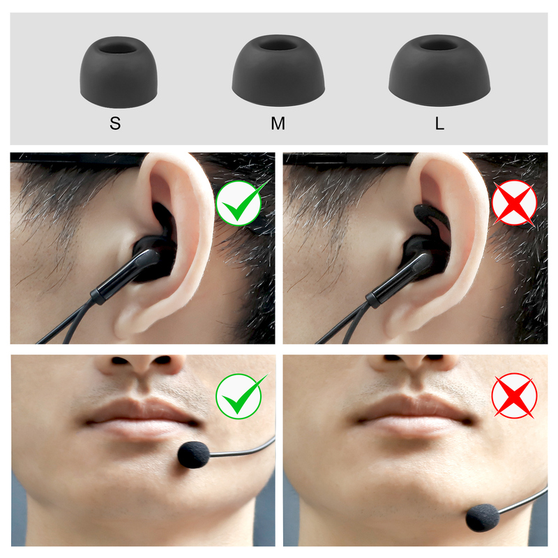 1Pcs EJEAS Referee In-ear Earphones Full Duplex For EJEAS V6 V4 Plus FBIM Intercoms 3.5mm/Type-C Optional