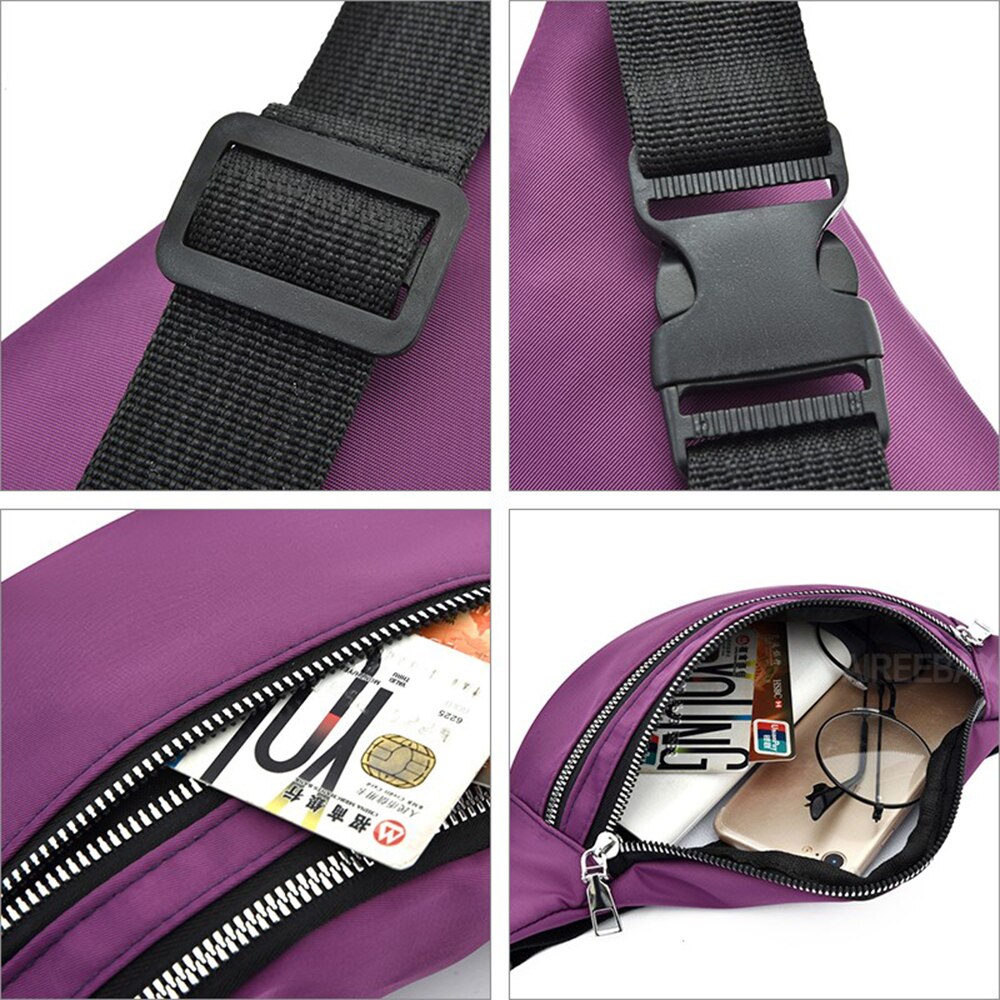 Women Men Colorful Unisex Waistbag Belt Bag Mobile Phone Zipper Pouch Packs Belt Bags