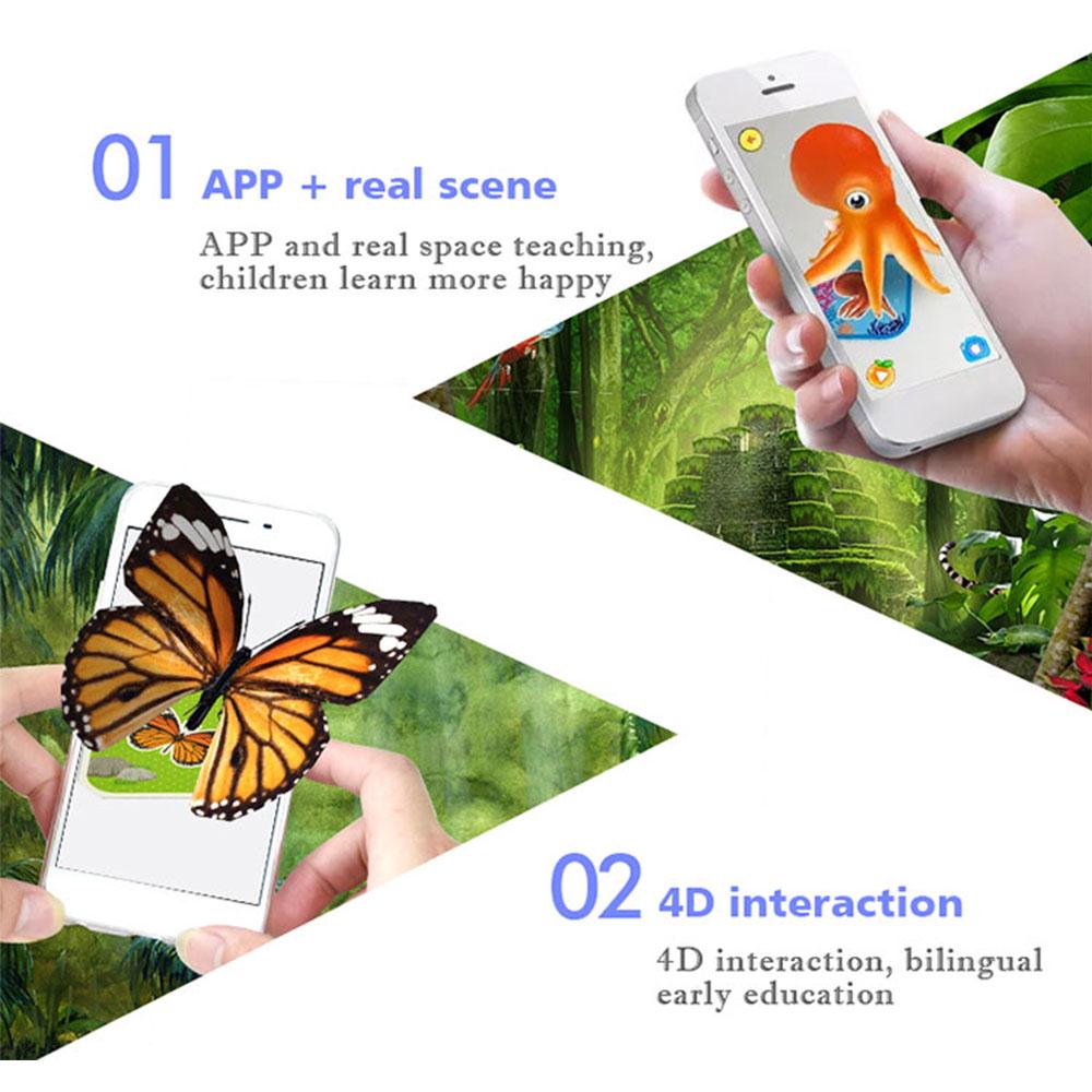 68 PCS 4D Animal Card Cartoon Card Toys Sensory 6 Ages Educational Card Fancy Veritable