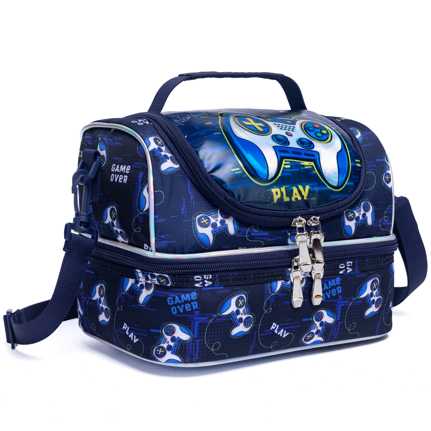 Lunch Box for Boys 5-12 Bento Box for Kids with Ice Pack Lunch Box with Stainless Steel Water Bottle: Blue