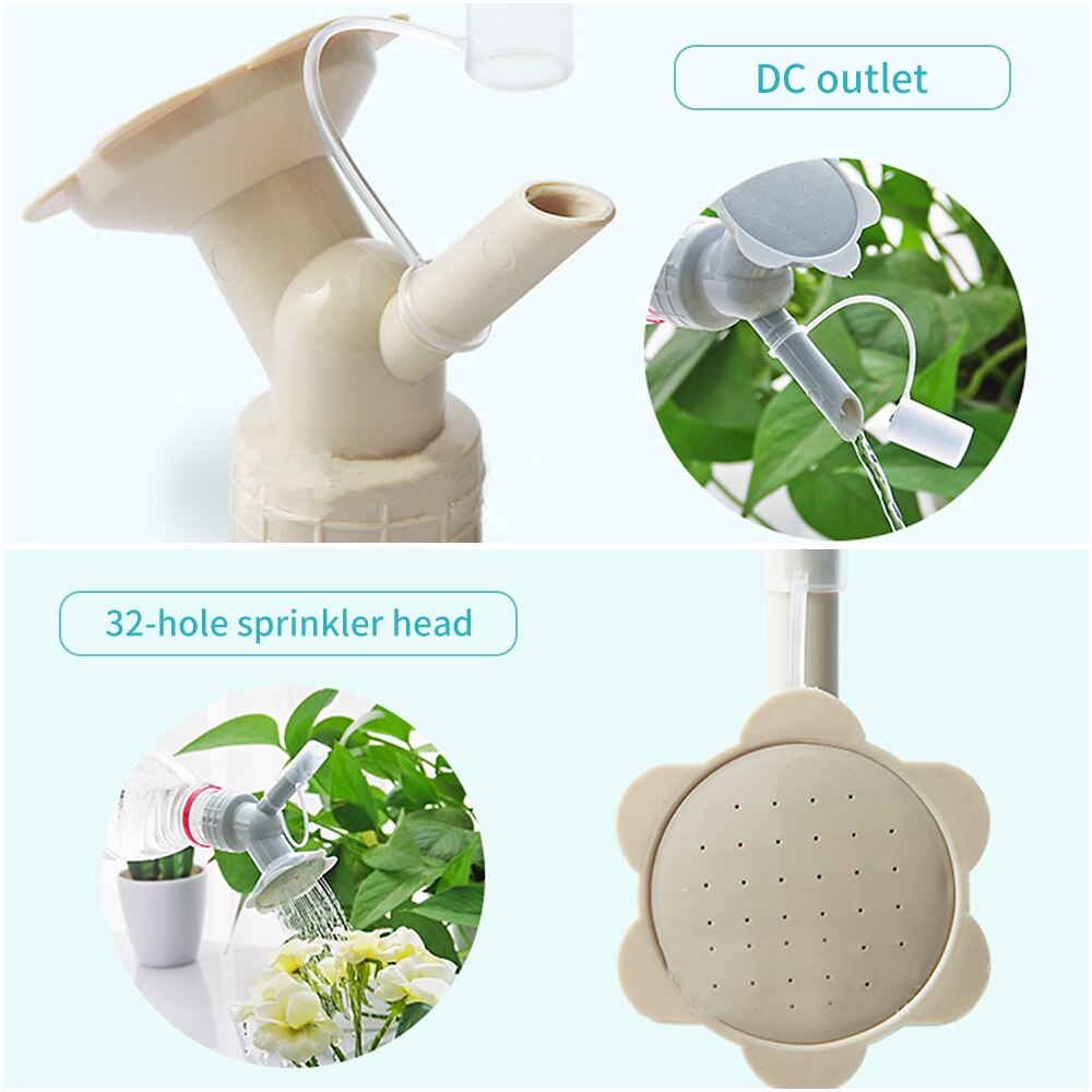 2 in 1 have vanding sprinkler dyse planter kunstvanding vand flaske hoved potteplanter husholdningsplanter vander have tilbehør