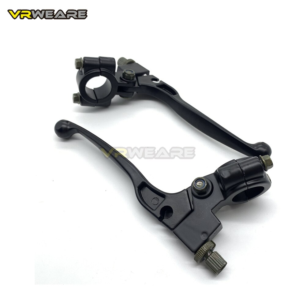 Feiteplus Levier De Frein Et D'embrayage Chromé Pour Guidon De Moto ATV 25 Mm Gauche Et Droite