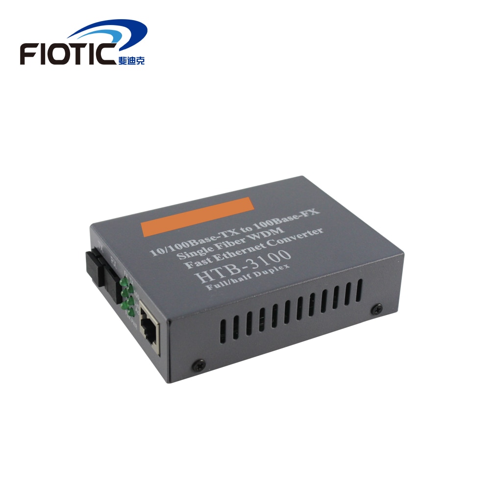 Convertidor de red de Fibra óptica FTTH Fibra, convertidor del transceptor, modo único, Fibra óptica, HTB-3100, 10/100M, 1 par