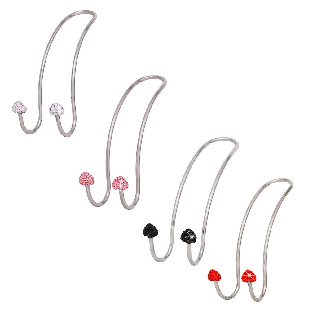 2 Stuks Car Seat Terug Boor Haak Rvs Peach Hart Generieke Auto Hoofdsteun Haak Autostoel Haak Robuuste Frame