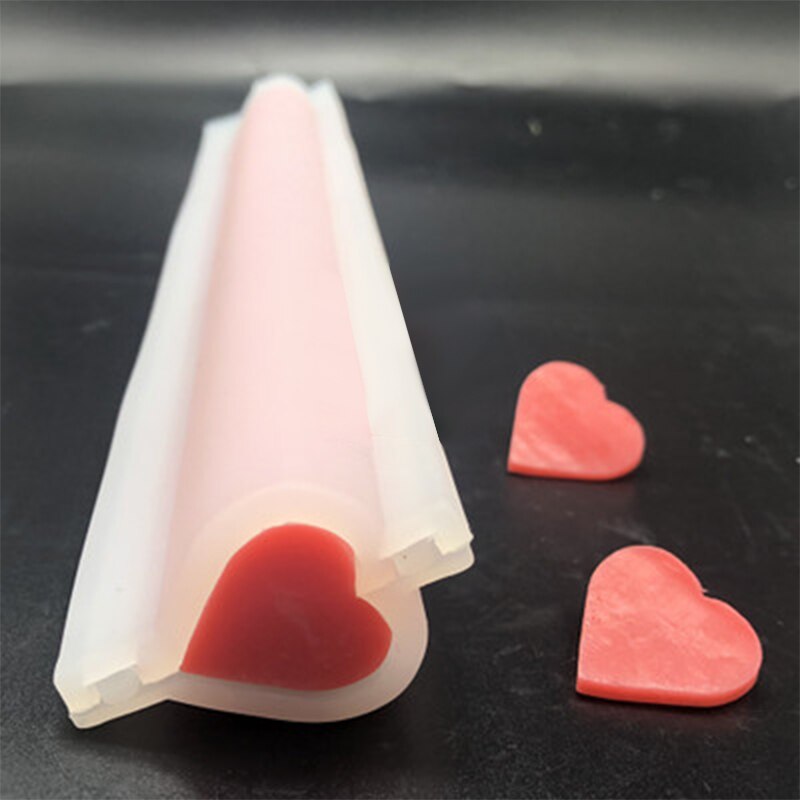 Round Heart Shape Silicone Soap Mold Pipe Tube Handmade Cake Baking Tool Soap Making Soap Mold: 10