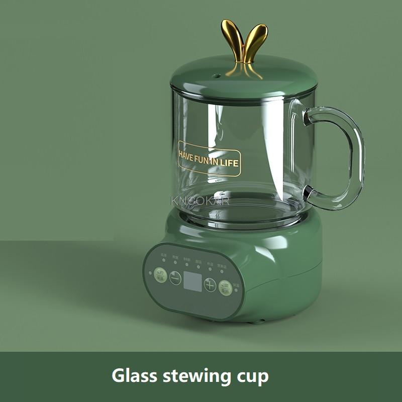 220V 600Ml Mini Elektrische Stoven Cup Kantoor Thee Pap Melk Verwarming Waterkoker Keramische/Gezondheid Glas Soep fornuis: glass cup / EU