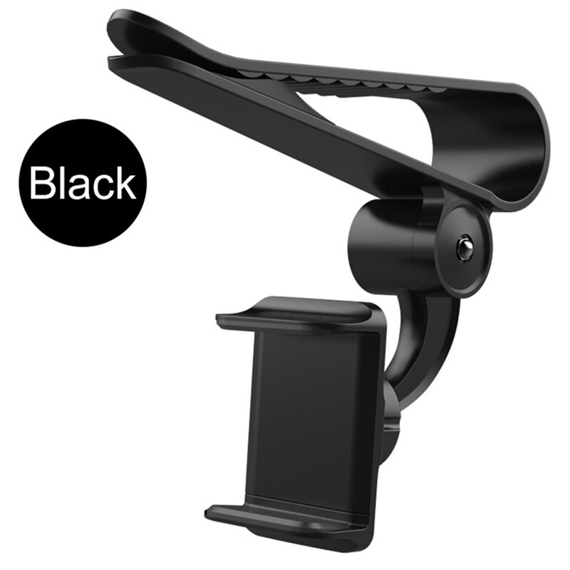 360 Auto Clip Zonneklep Mobiele Telefoon Houder Stand Soporte Movil Voor Iphone Xs Gps Achteruitkijkspiegel houder Auto Mobiele: black color