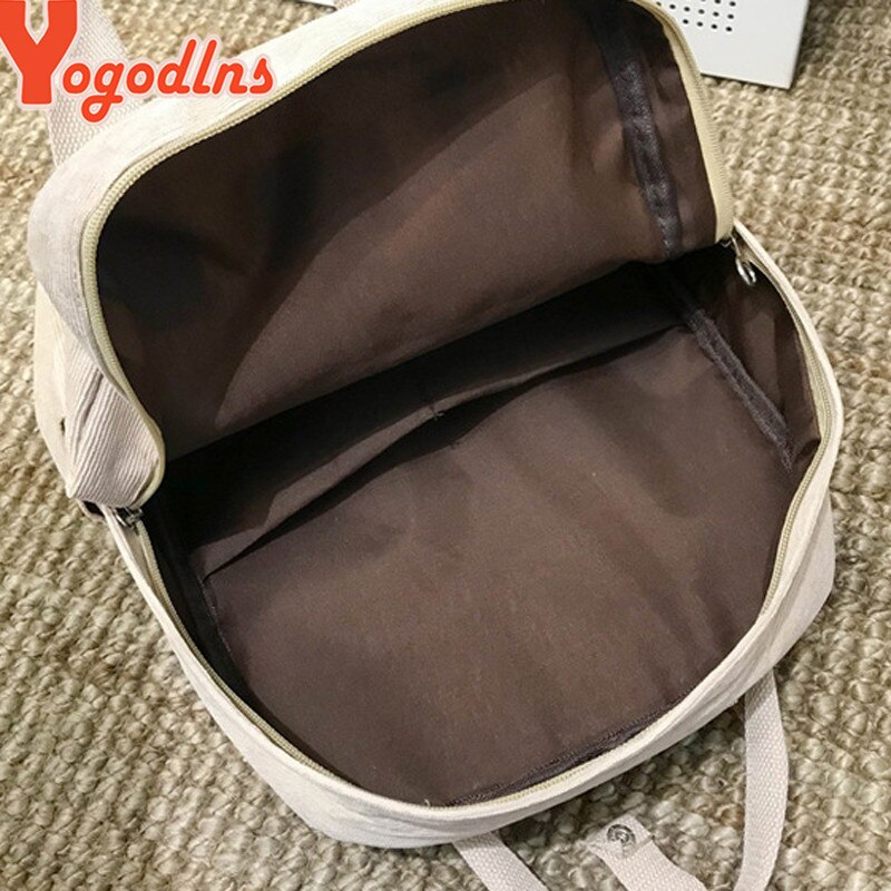 Yogodlns 2022 kvinnor canvas ryggsäckar vattentäta skolreseväskor för tonåringar flickor laptop ryggsäckar patchwork ryggsäck