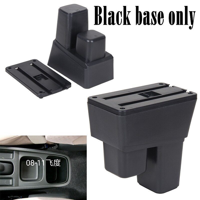 Centre Console Storage Box Armrest For Honda Fit Jazz Arm Rest Rotatable: Black base only