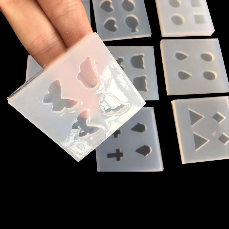 Transparante Siliconen Mallen DIY Epoxy Uv Resin Mold voor Oorbel Hangers Sieraden Maken Gereedschap