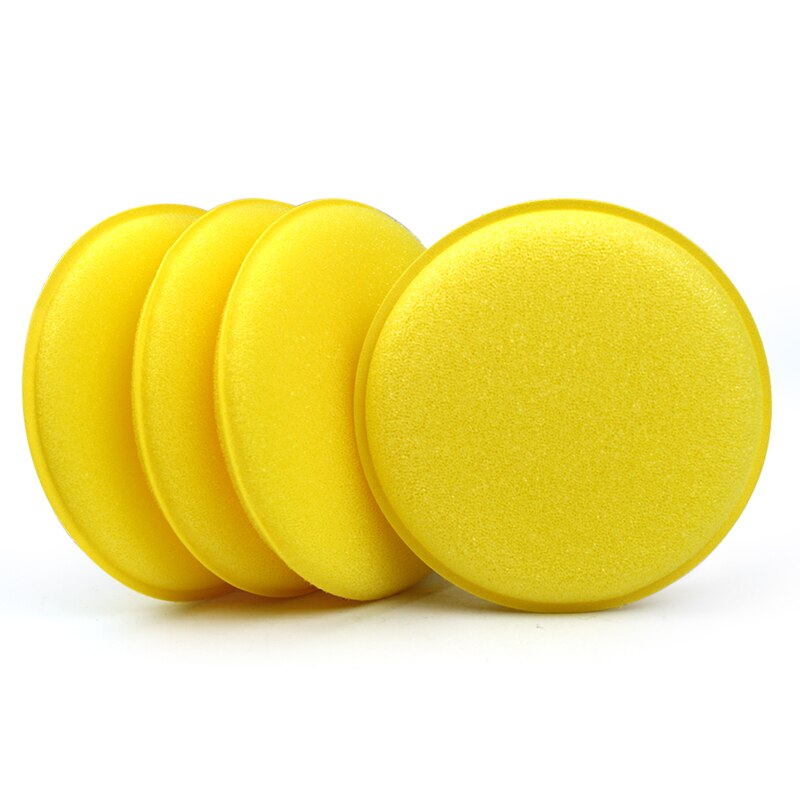 LEEPEE 12 pcs/set Car Wax Sponge Applicator Pads Tyre Dressing Foam Yellow Anti-Scratch Car Care Car Cleaning Tool