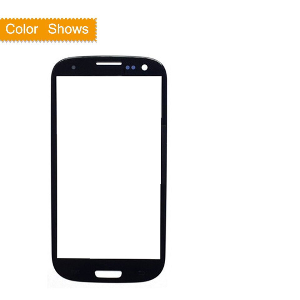 For Samsung Galaxy S III S3 GT-I9300 I9300 i747 i9305 Touch Screen Front Glass Panel TouchScreen Outer Glass Lens NO LCD: black no gift