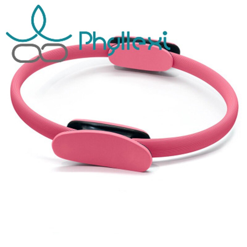 Phyllexi pilates sirkel yoga fitness magisk ring kvinner trening treningsstudio hjemmetrening muskel pilates sirkel: Rosa