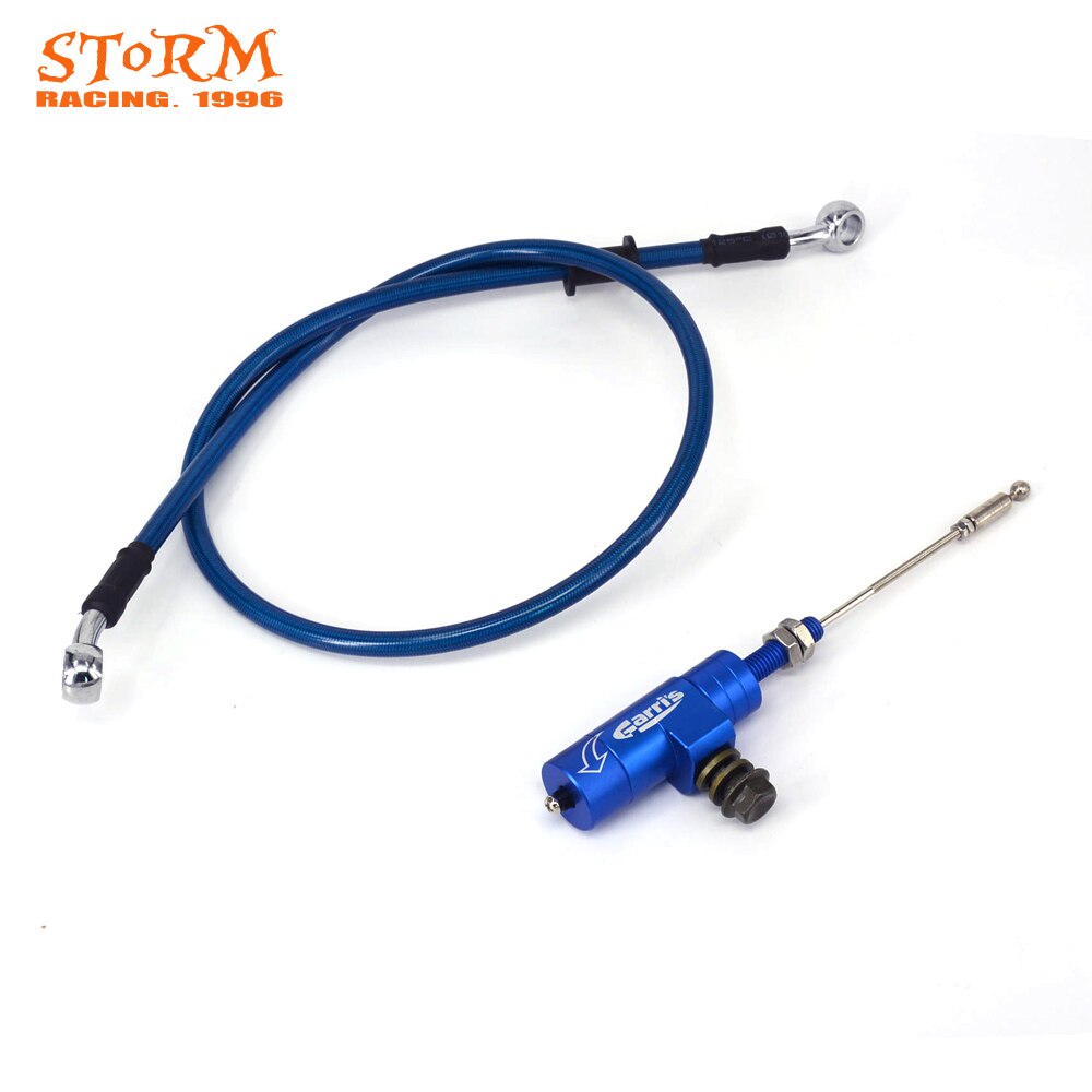 Motorcycle Performance Hydraulic Clutch Master Slave Cylinder Rod System Performance Efficient Transfer Pump With 1200MM Hose: BLUE