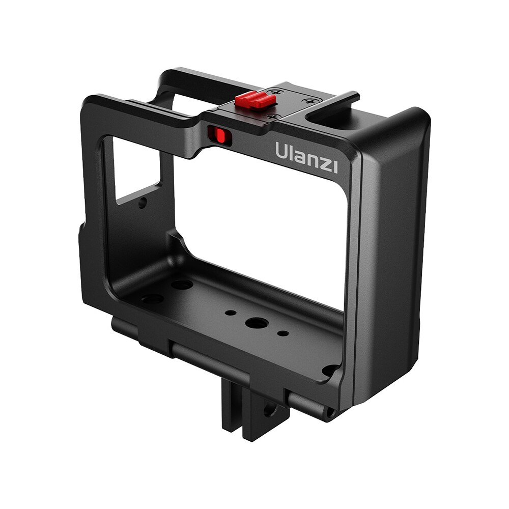 Ulanzi-estructura de Metal para Insta360 ONE R, marco protector de cámara, funda carcasa con soporte de zapata fría, luz Led para vídeo y micrófono