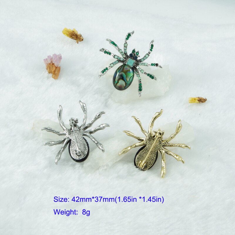 Insekt spinne brosche Schwarz Hülse Flocken und bunte strass elegante schmuck WXJCAN