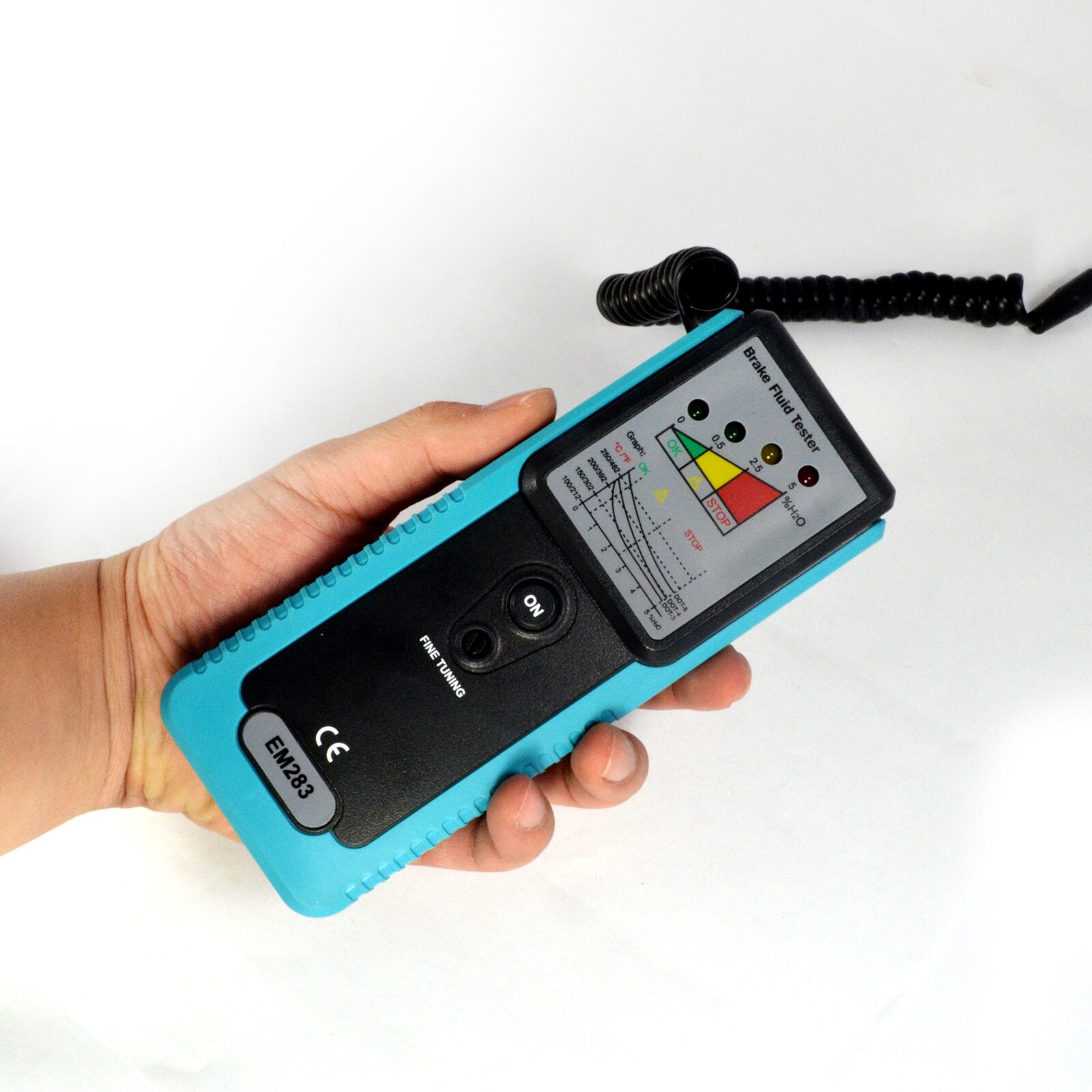 Brake Fluid Tester Vehicle Automotive Brake System Tool Handheld Car Test Tool Brake Oil Check All-sun EM283A