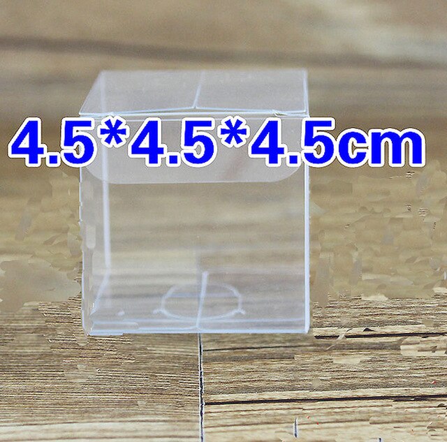 Different Sizes square Clear PVC Boxes Transparent Waterproof Box PVC Plastic Packaging Box For Souvenir/Candy/Toys 10pcs: 4.5x4.5x4.5cm