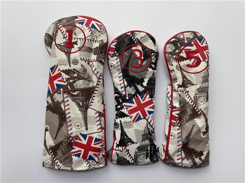 Zupełnie nowy styl GB osłona główki kija golfowego golfa lasu pokrywy golfa kierowcy głowy pokrywa + farwater Las golf Las głowy pokrywa ems wysyłka