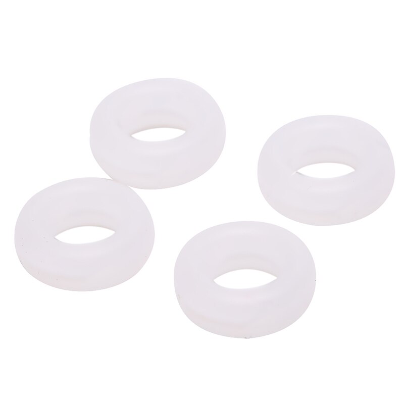 2 Pairs Round Glasses Ear Hooks Eyeglasses Sports Temple Tips Anti Slip Silicone Grips: White