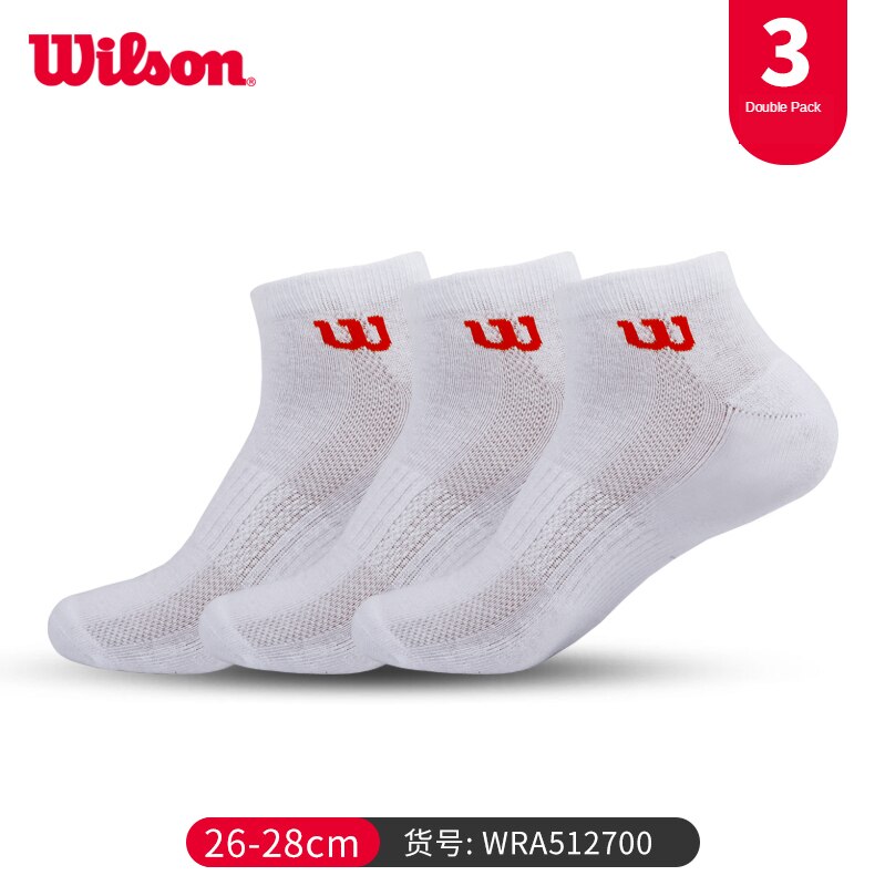 Wilson Long Medium Short Socks Towel Bottom Tennis Socks Men's and Women's Tennis Socks 3 Pairs: Brown