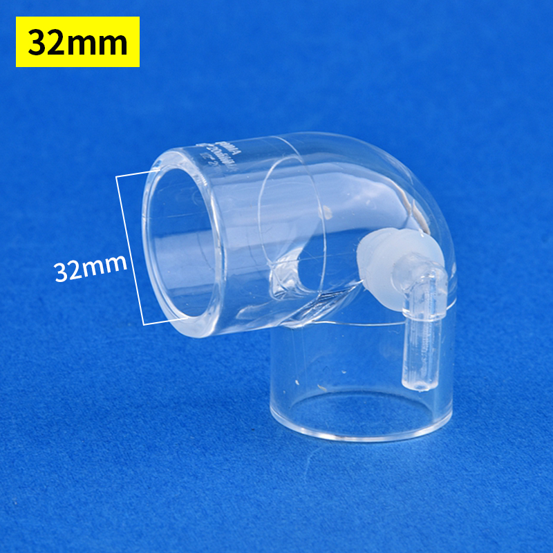 Pvc Elleboogconnector Fish Tank Anti-Sifon Connector Backflow Preventie Bodemfilter Backwater Proof Toenemende Zuurstofverbinding: Rood / 1''
