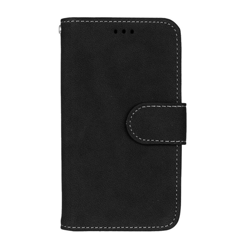 For Lenovo A5000 Case 4.5 inch Luxury Wallet PU Leather Back Cover Phone Case For Lenovo A5000 A 5000 Case Flip Protective Bag: Black
