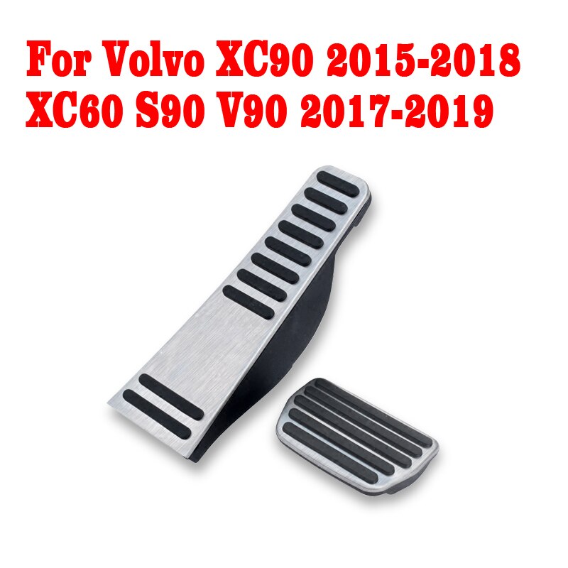 För volvo  xc90 xc60 s90 v90 bilaccelerator fotstöd pedal broms koppling pad tillbehör: At 2 st