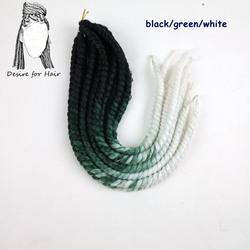 Désir de cheveux 1 paquet 120 grammes 12 brins synthétique havane torsion cheveux ombre deux tons 3 tons couleur crochet tresses extensions de cheveux